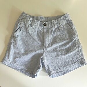 Chubbies Blue & White Seersucker Shorts-Medium 5.5 inch